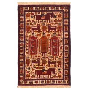 Hand knotted Baloch rug 1.9x1.2m