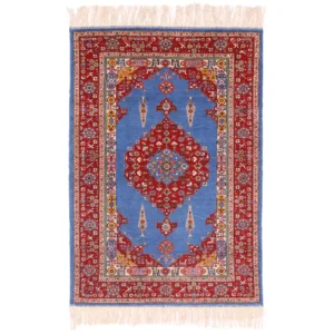 Hand knotted Khorasan rug (2.8) meters blue