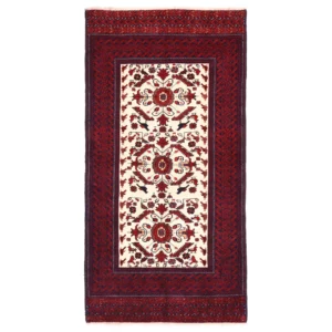 Hand knotted Baloch rug 2.3x1.1m