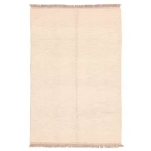 Hand knotted Moroccan carpet 4 meters cream