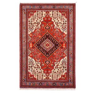 Hand knotted  Nahavand carpet (3.89) meters red
