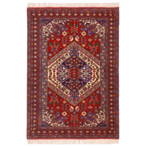 Hand knotted Khorasan carpet 3 meter red