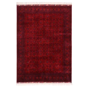 Hand knotted Afghan carpet (8.75) meters red