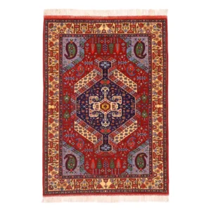 Hand knotted Khorasan rug (2.80 meters) navy blue