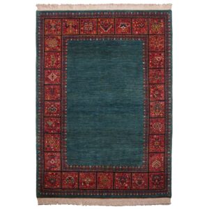Hand knotted Qashqai rug (3.27) meters green