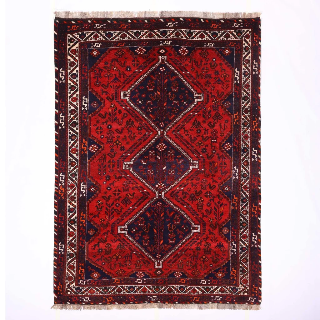 Hand knotted nomadic Qashqai carpet 2.96x2.18m