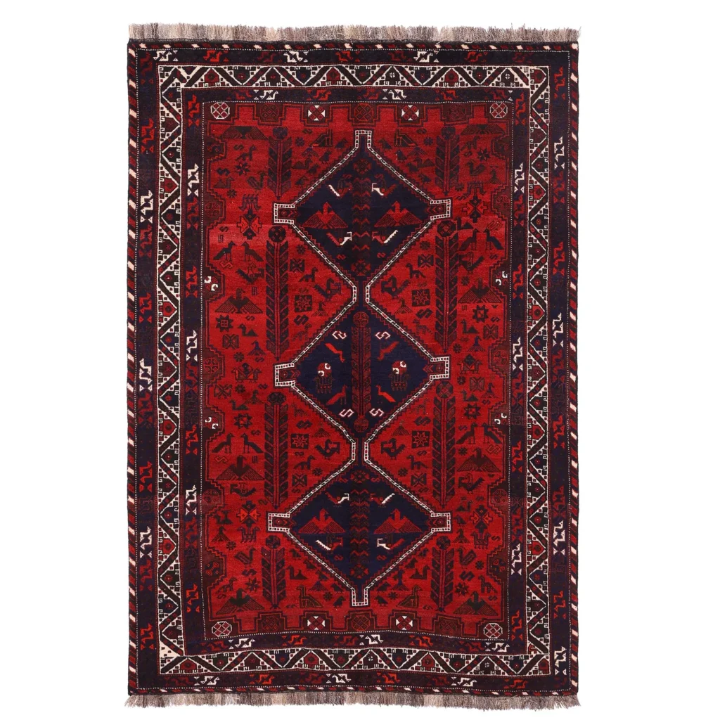 Hand knotted nomadic Qashqai carpet 3.03x2.10m