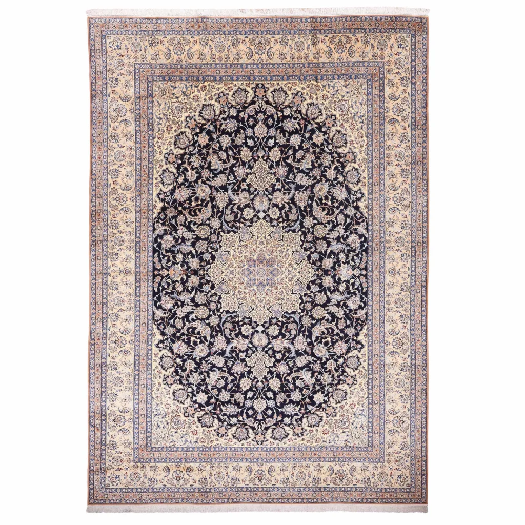 Hand knotted naeen carpet 4.67×3.22m